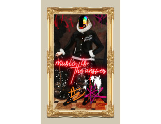 Cuadro decorativo-Neon Art "Daft Punk"